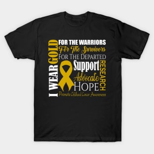 I wear gold for the warriors. T-Shirt